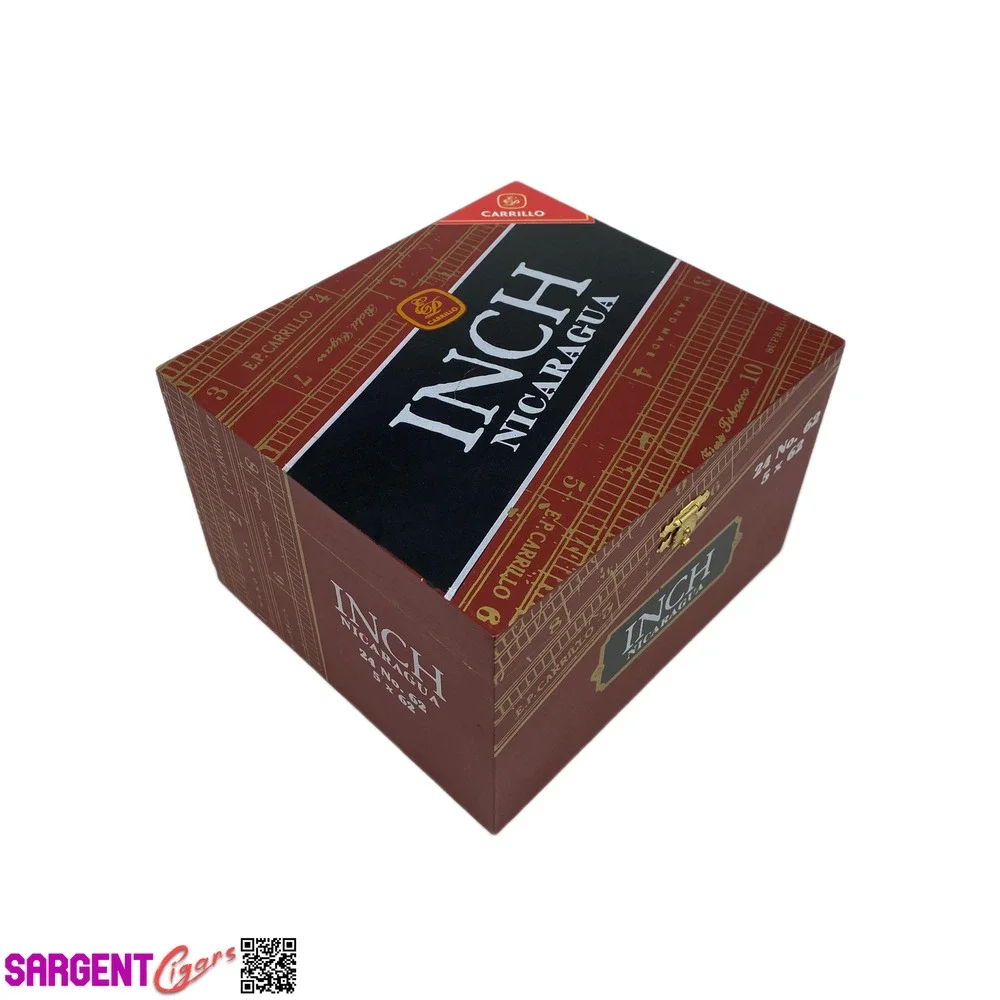 Ep Carrillo Inch No62 Empty Wooden Cigar Box 7x6.25x4.25